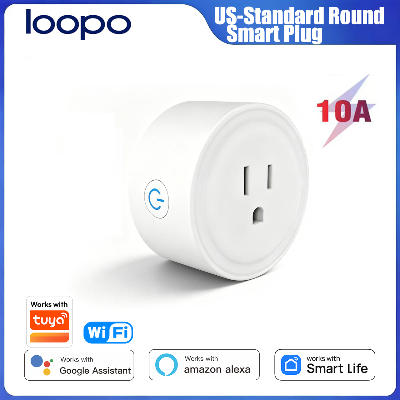 Smart Home Voice Control - Tuya WiFi US Round 10A Smart