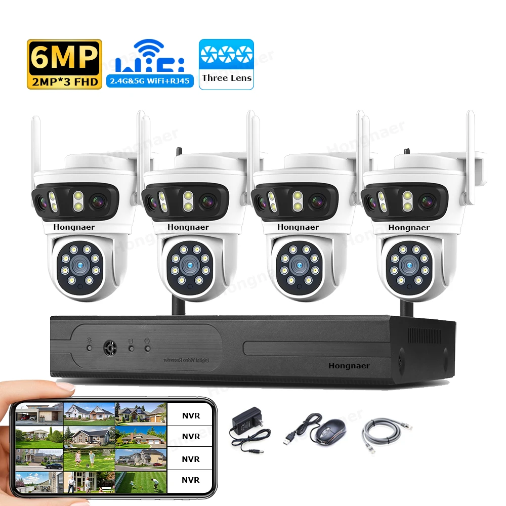 2026 Hongnaer 6MP 4CH 3 Lens 2 – Security Ip Camera recenzja i cena