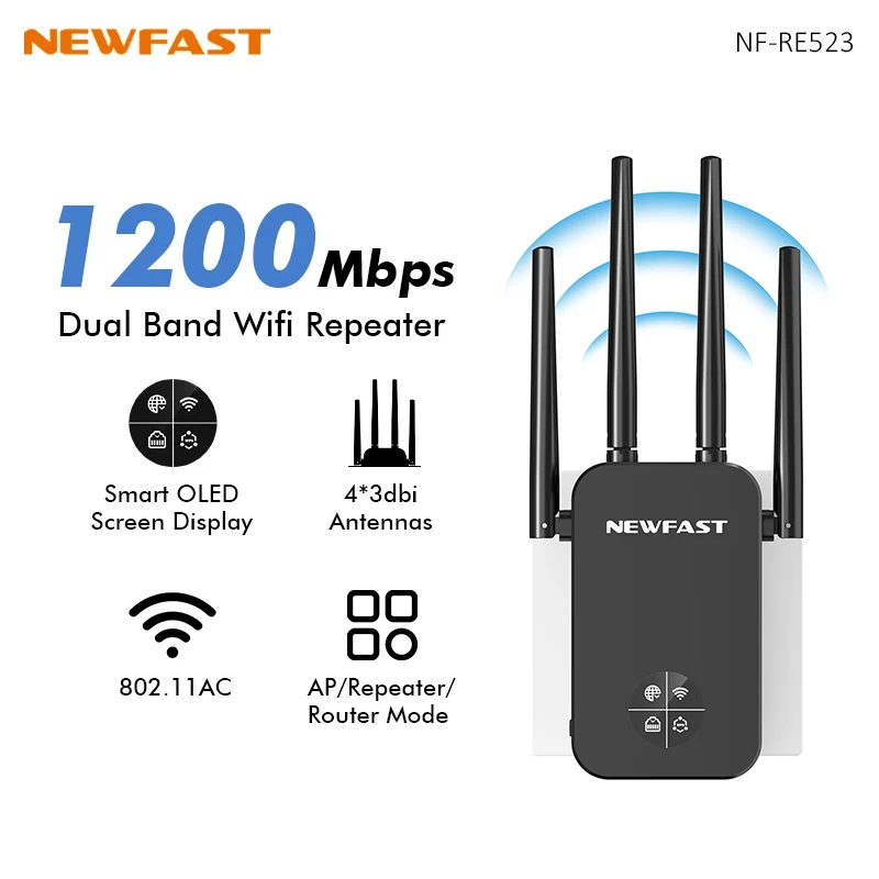 NEWFAST 1200Mbps WiFi Repeater – Smart Home X10 recenzja i cena