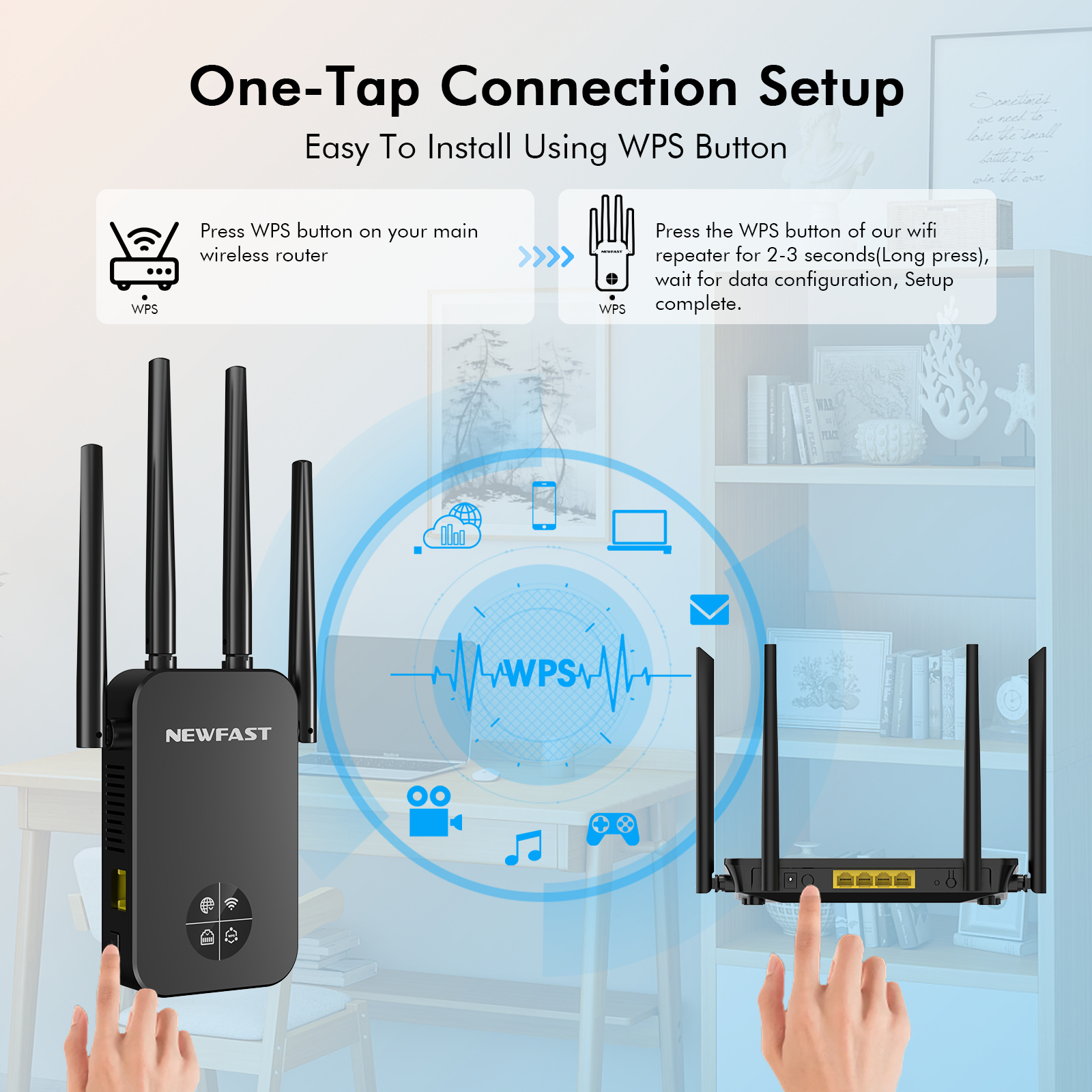 NEWFAST 1200Mbps WiFi Repeater – Smart Home X10 recenzja i cena