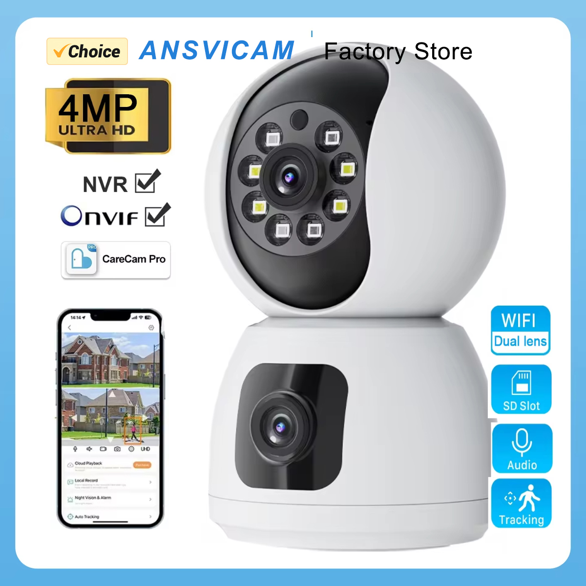 Dual Lens 2K 4MP PTZ Camera |  – Smart Home X10 recenzja i cena