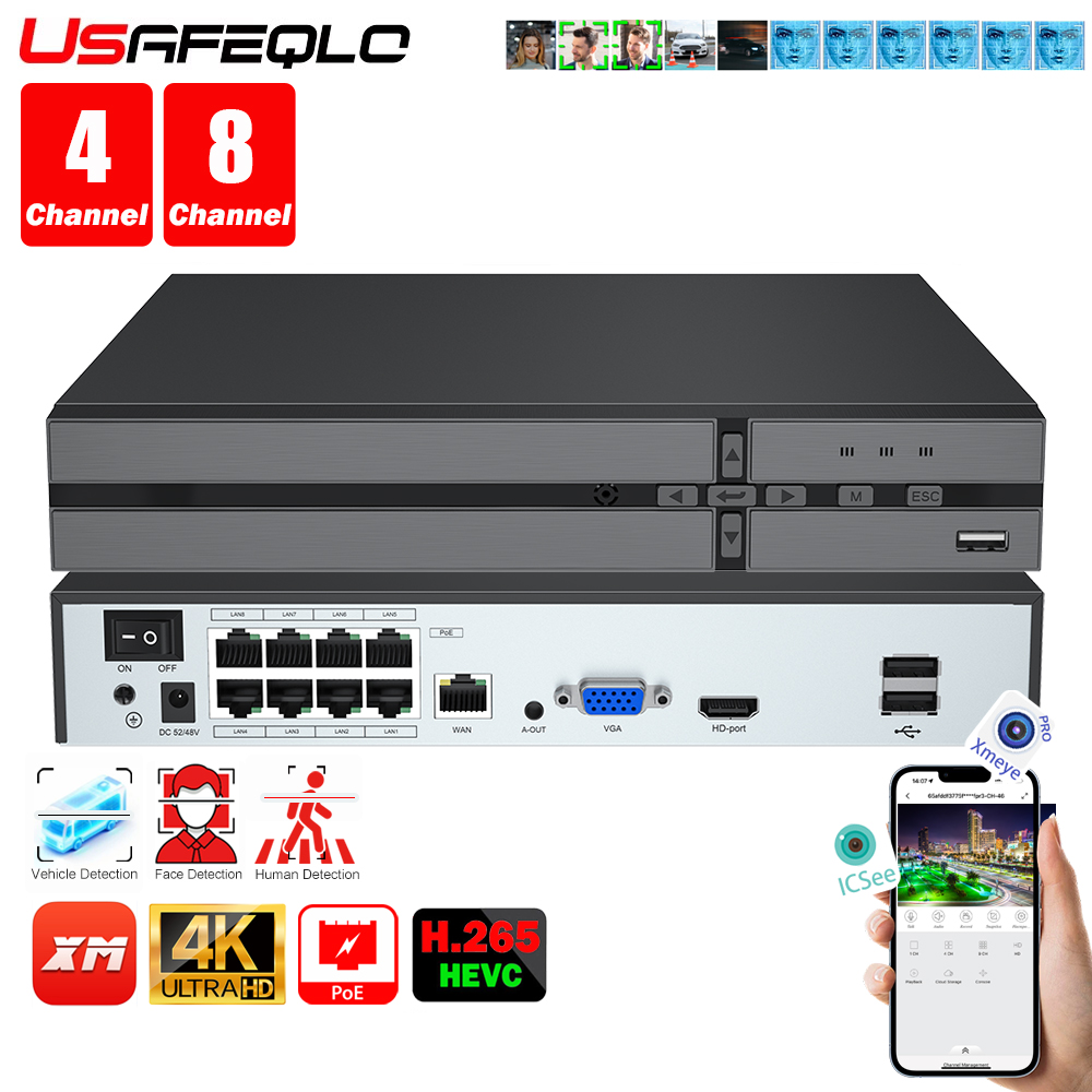 Face detection H.265 8ch*4K 4c – Security Ip Camera recenzja i cena