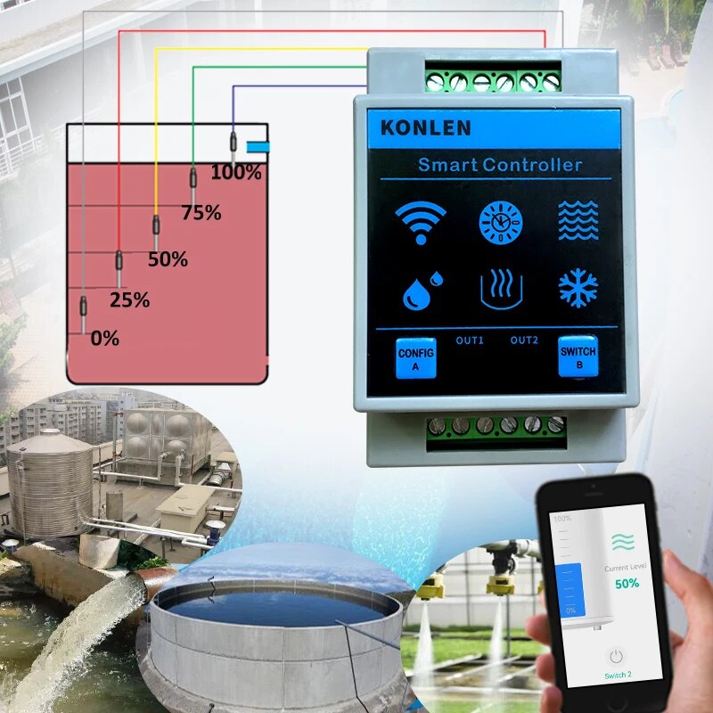 KONLEN Tuya Water Level Sensor – Wifi Water Sensor recenzja i cena