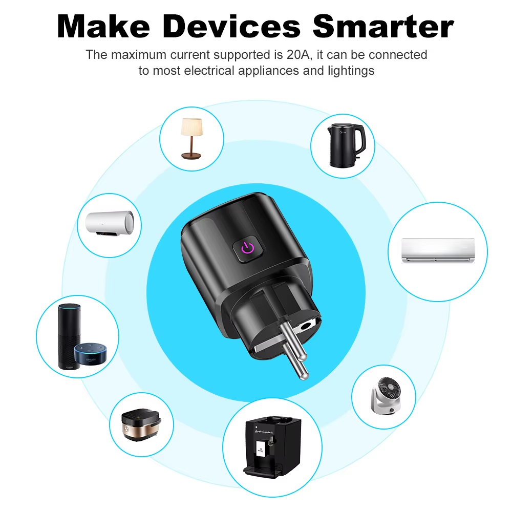 20A AC100-240V Wifi Smart Plug – Smart Home Elements recenzja i cena
