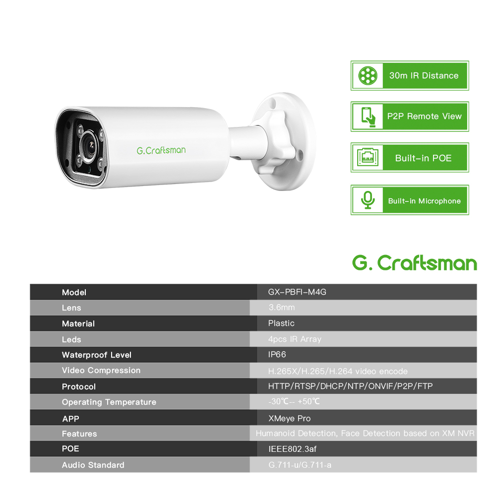 C GC PB 4MP POE IP Camera,Buil – Security Ip Camera recenzja i cena