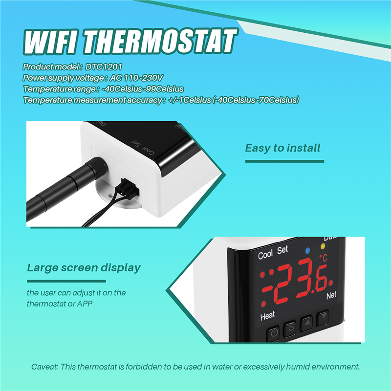 Wireless Wifi Temperature Cont – Smart Home Thermostat recenzja i cena