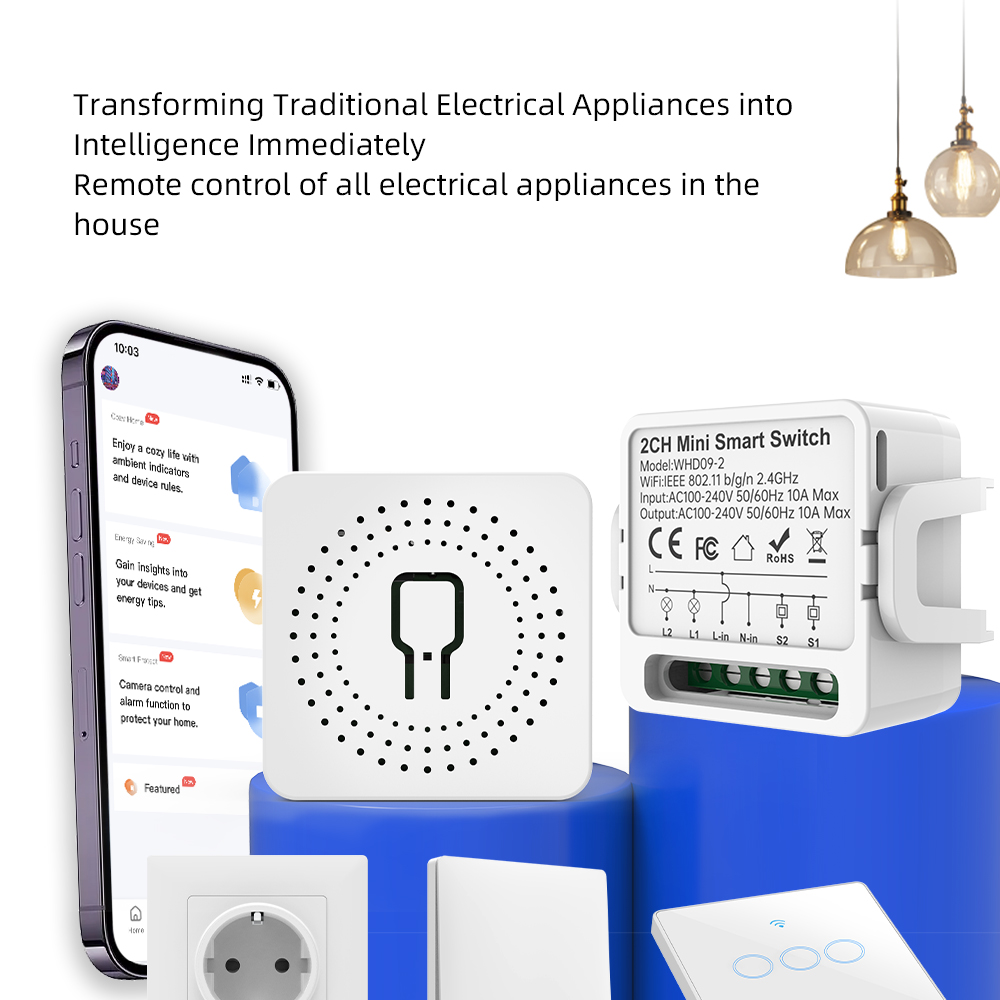 2 Way Tuya smart swtich 2Gang  – Smart Home Voice Control recenzja i cena